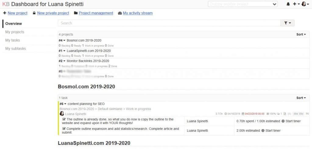 content planning for seo - using Kanboard for content planning