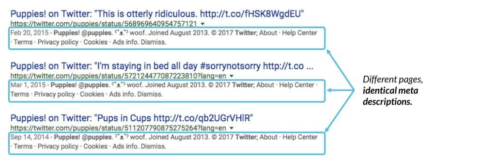 Different Meta Descriptions