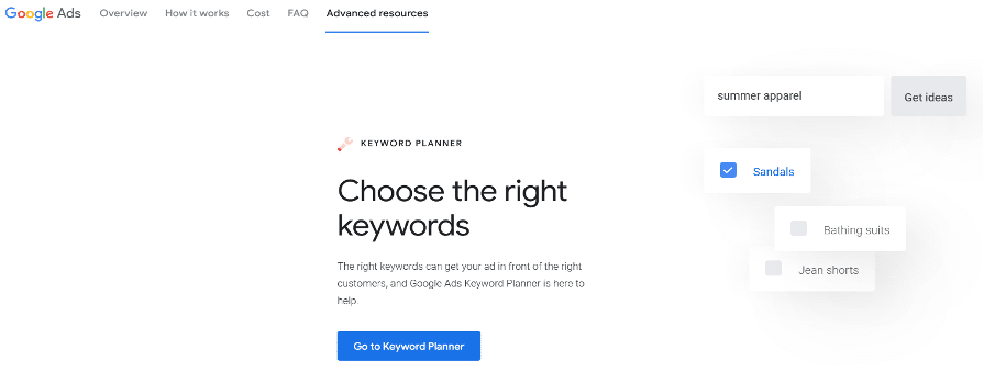 Google Keyword Planner