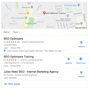 Google Maps Local SEO Rankings