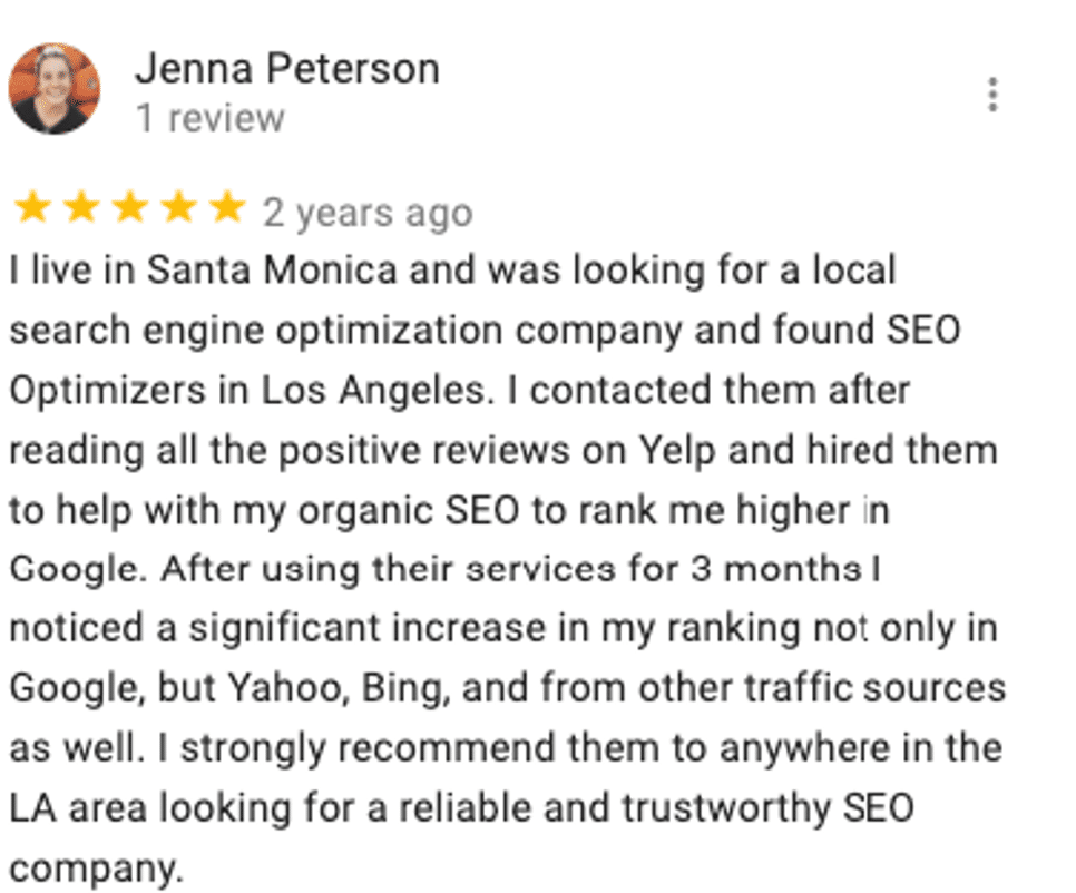 Jenna P Testimonial Jenna P Testimonial