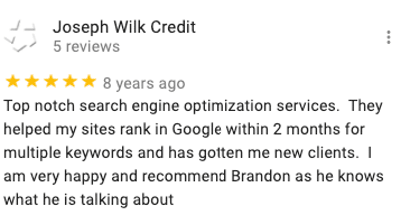 Joseph W Testimonial Joseph W Testimonial