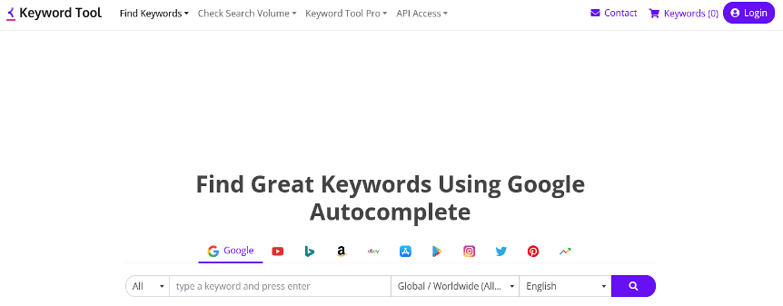 Keyword Tool