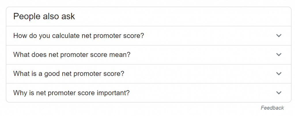 People Also Ask example for BERT SEO